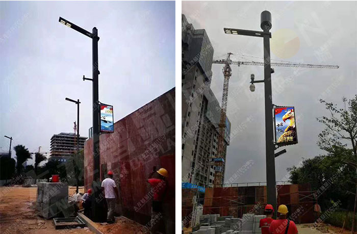 廣州國際創新城應用LED燈桿屏